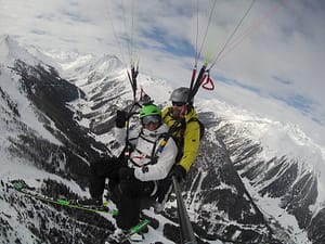 Tandemflug mit Skistart