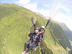 Tandemflug in Ischgl Luftaufnahme